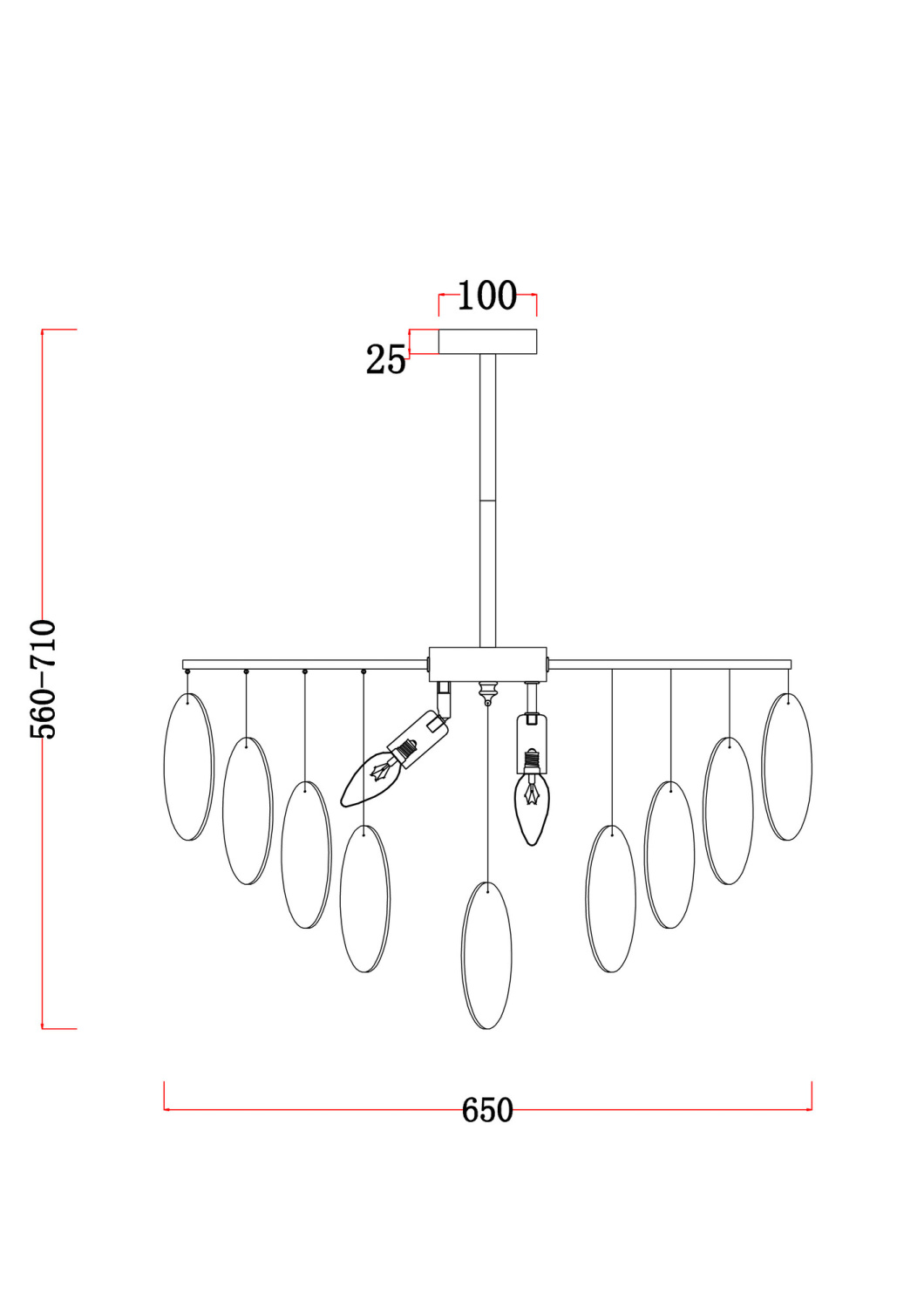 Freya Modern Porto Люстра цвет: никель FR5104PL-06N