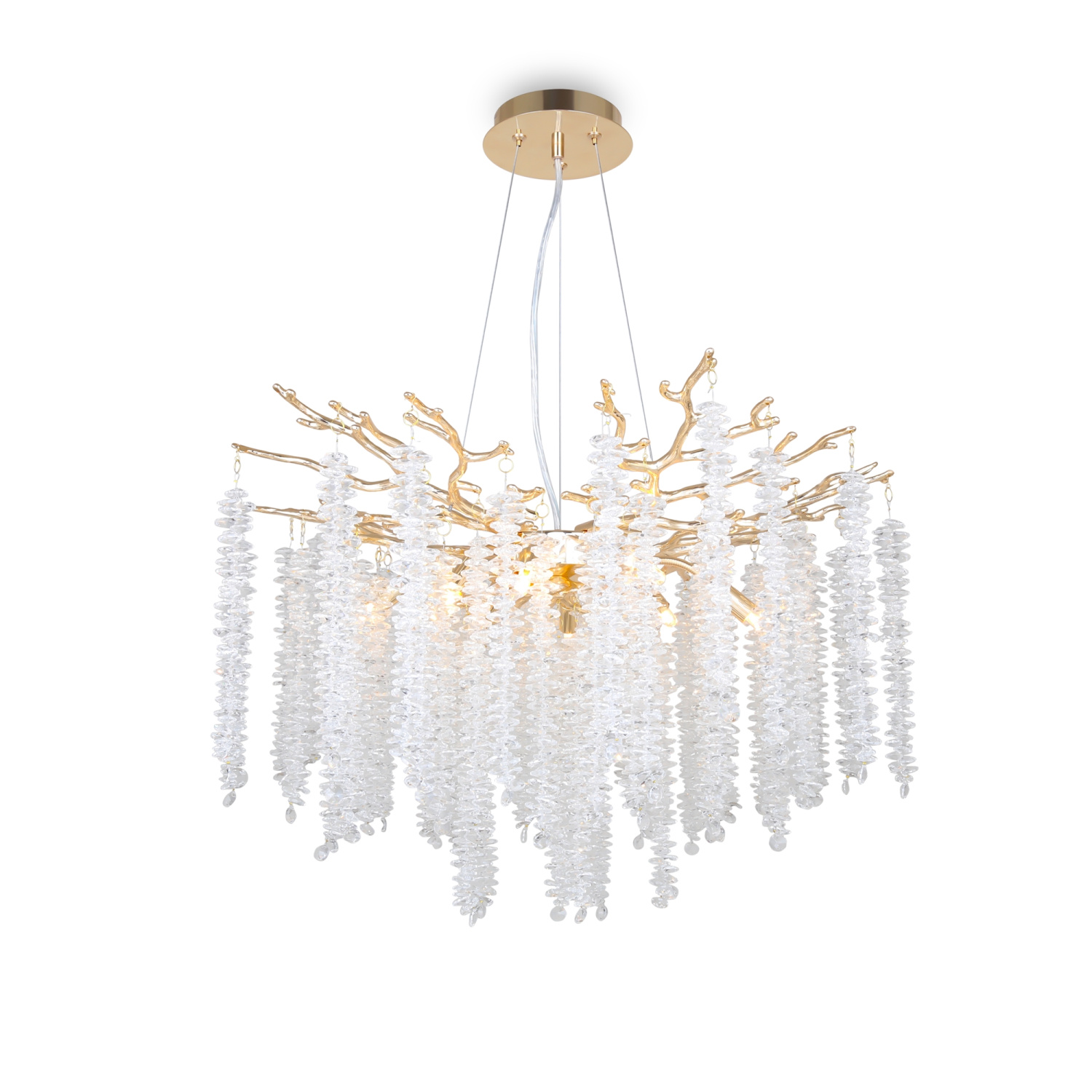 Freya Crystal Mineral Подвесной светильник цвет: золото FR1010PL-08G