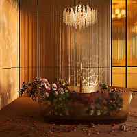 Freya Crystal Mineral Подвесной светильник цвет: золото FR1010PL-08G