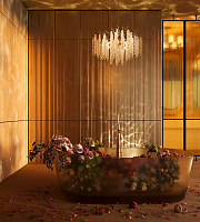 Freya Crystal Mineral Подвесной светильник цвет: золото FR1010PL-08G