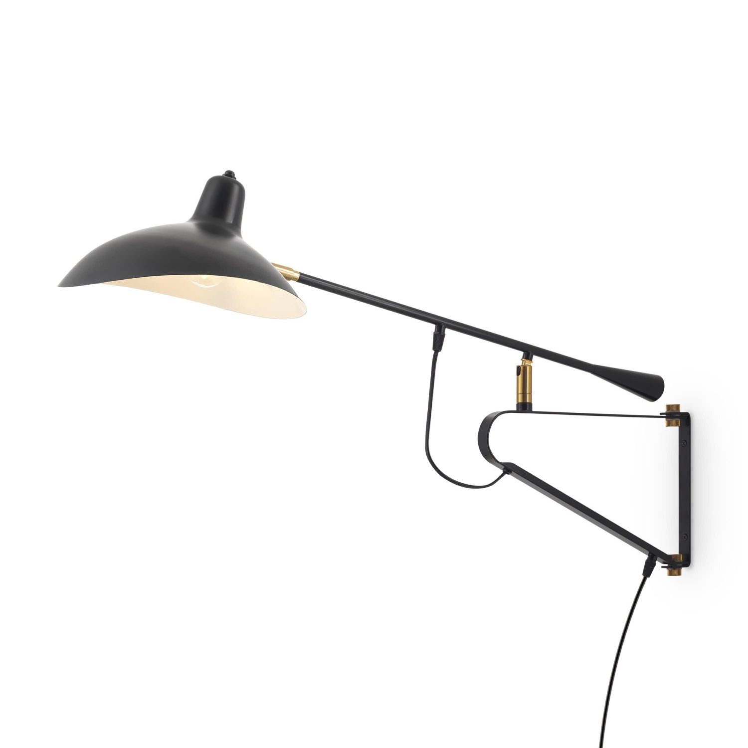 Freya Modern Twisty Настенный светильник (бра) цвет: черный FR5383WL-01B