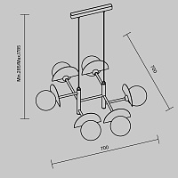 Freya Modern Sepia Подвесной светильник цвет: черный FR5391PL-06CFL