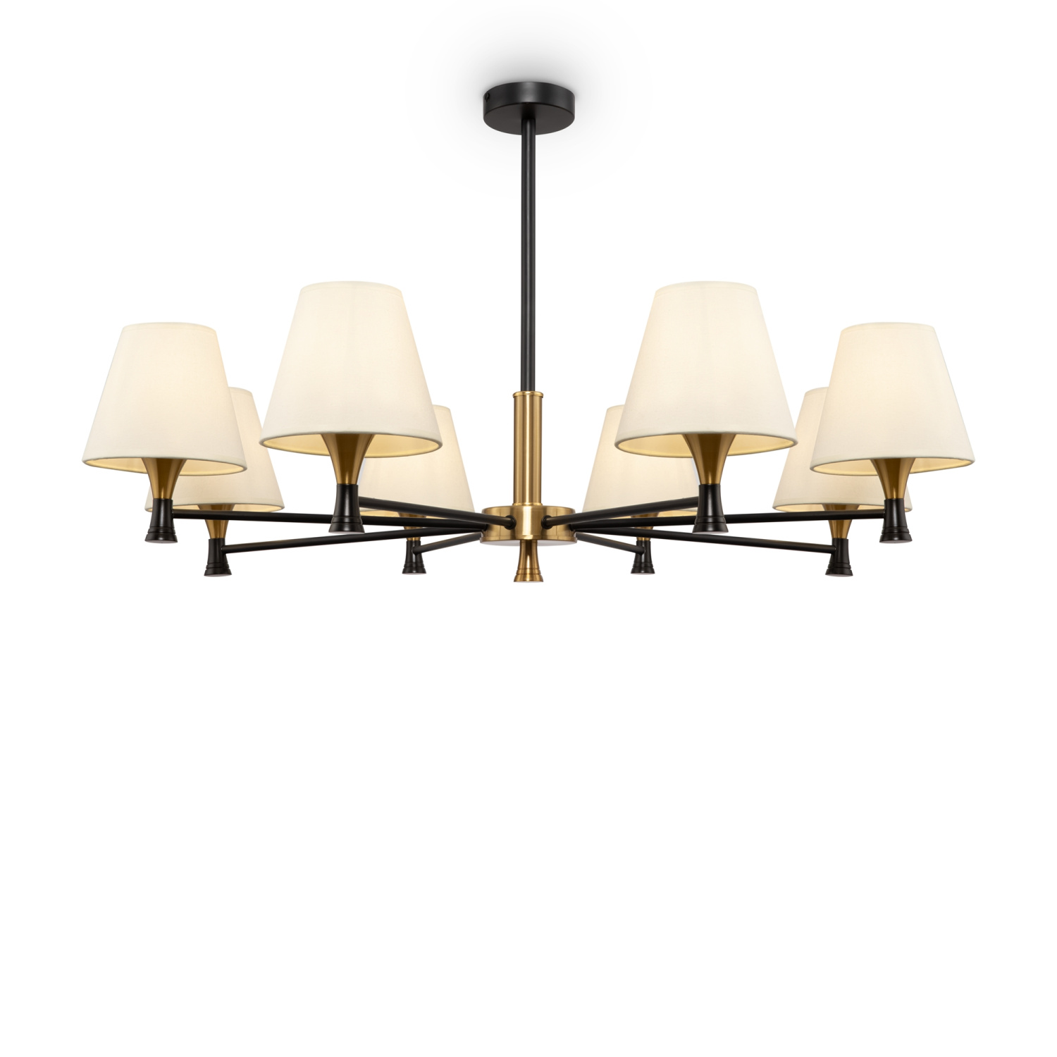 Freya Modern Perfetto Люстра цвет: черный и латунь FR5098PL-08BBS