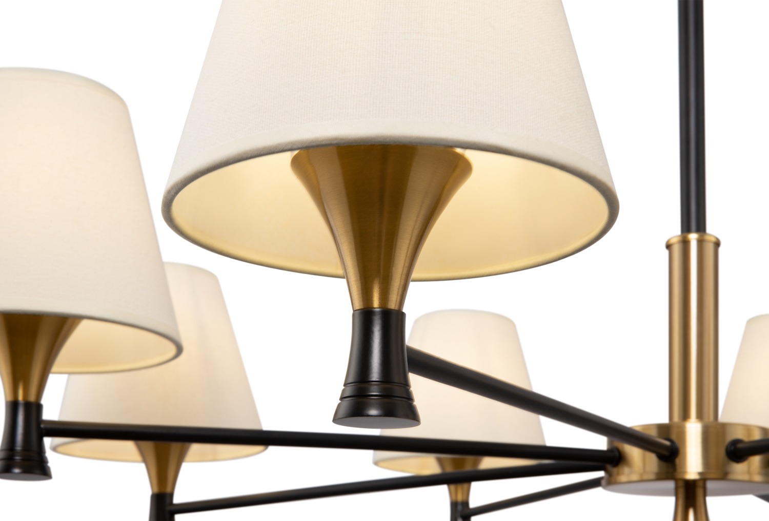 Freya Modern Perfetto Люстра цвет: черный и латунь FR5098PL-08BBS