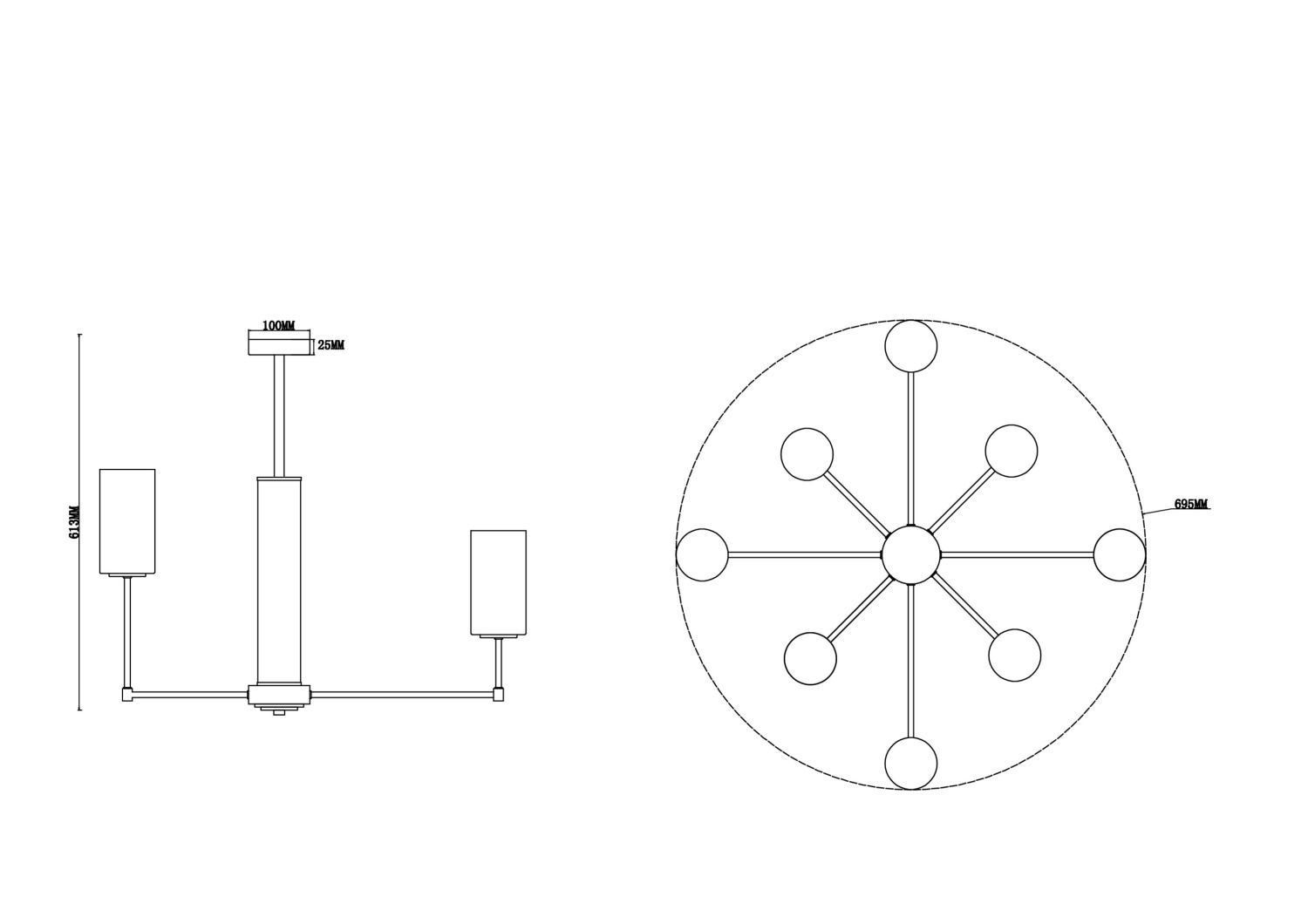 Freya Modern Agnes Люстра цвет: хром FR5184PL-08CH