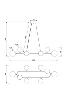 Freya Modern Globos Подвесной светильник цвет: черный FR5222PL-08B1