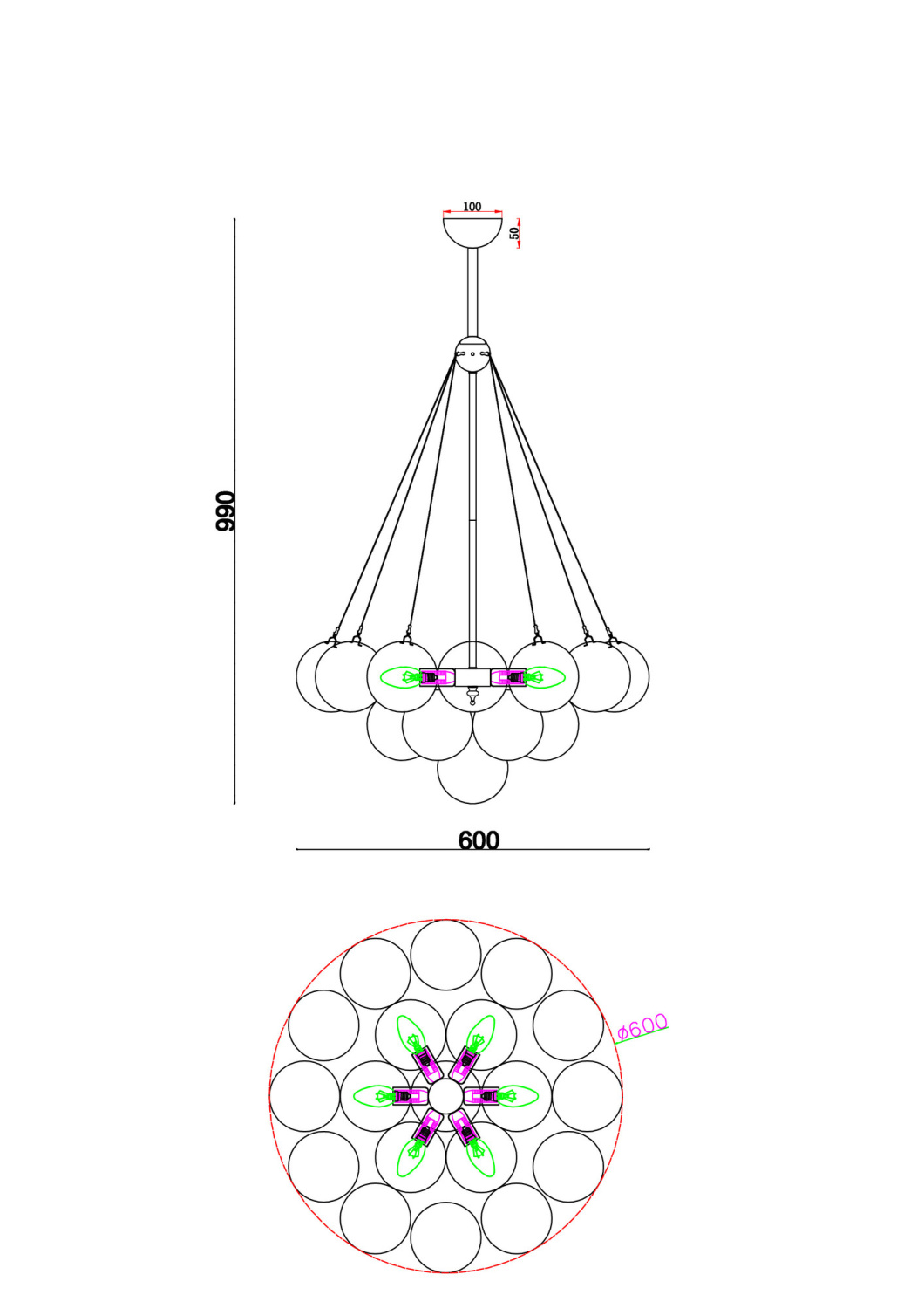 Freya Modern Fiesta Подвесной светильник цвет: латунь FR5231PL-06BS