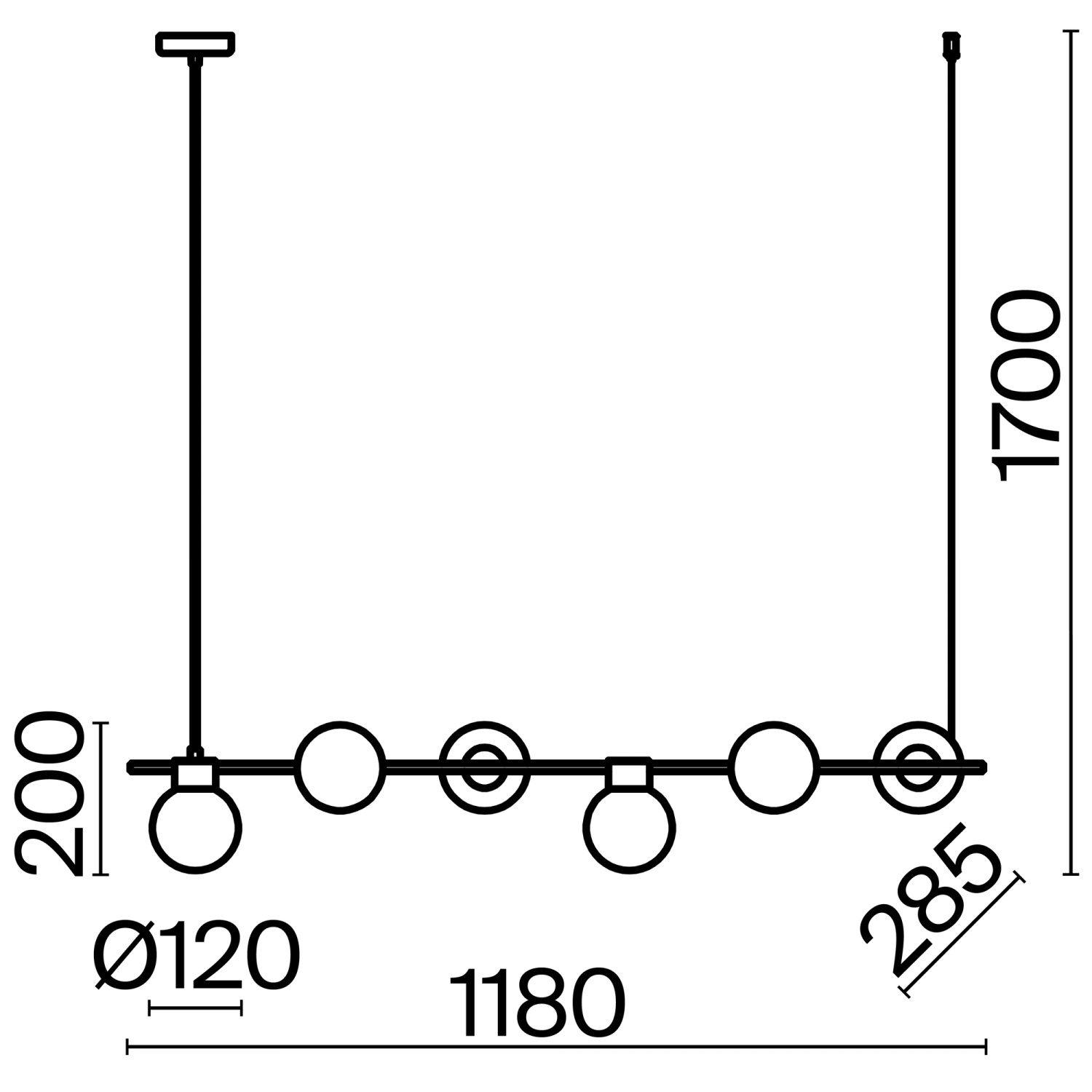 Freya Modern Gatsby Подвесной светильник цвет: черный FR5232PL-06B1