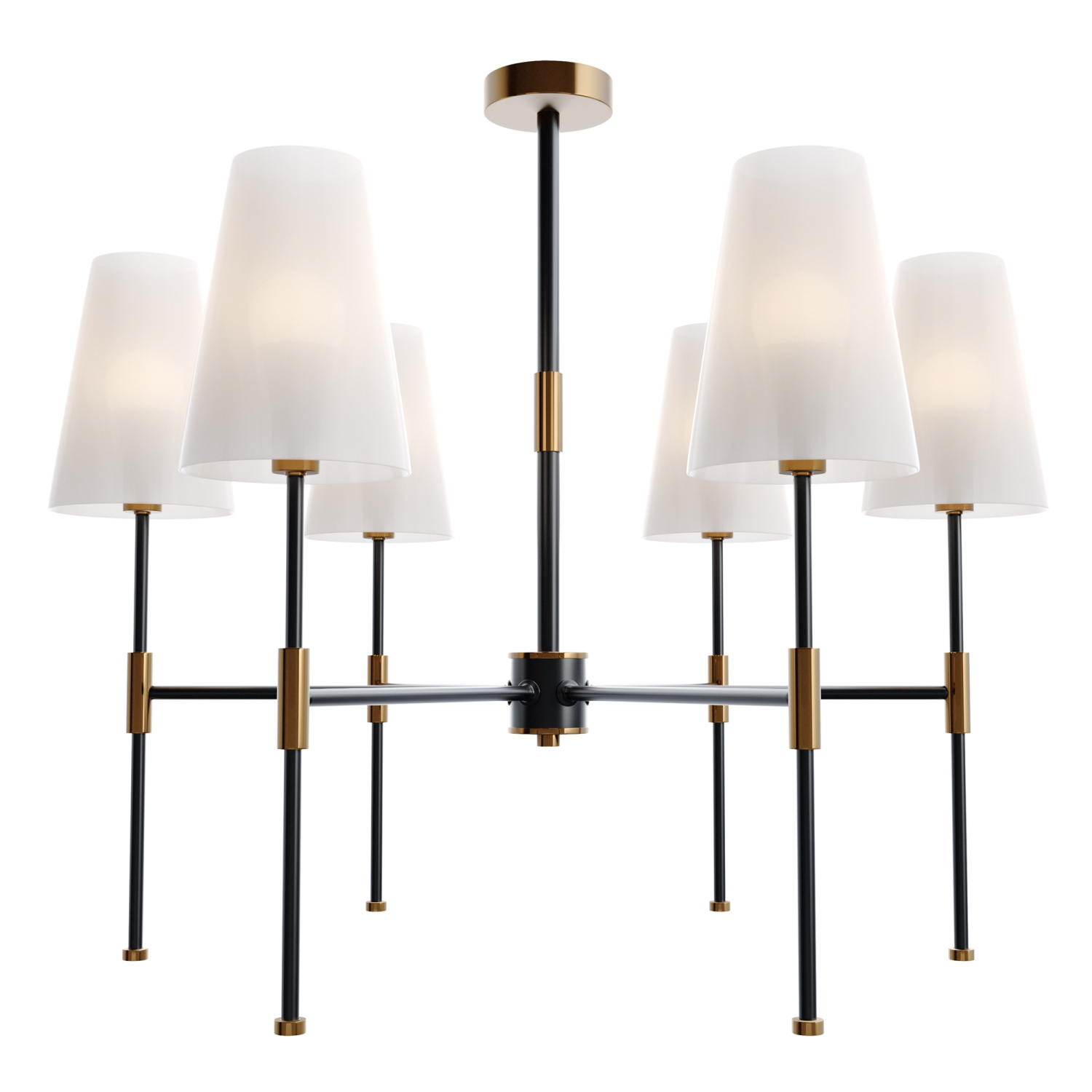 Freya Modern Tida Люстра цвет: черный и латунь FR5196PL-06BBS