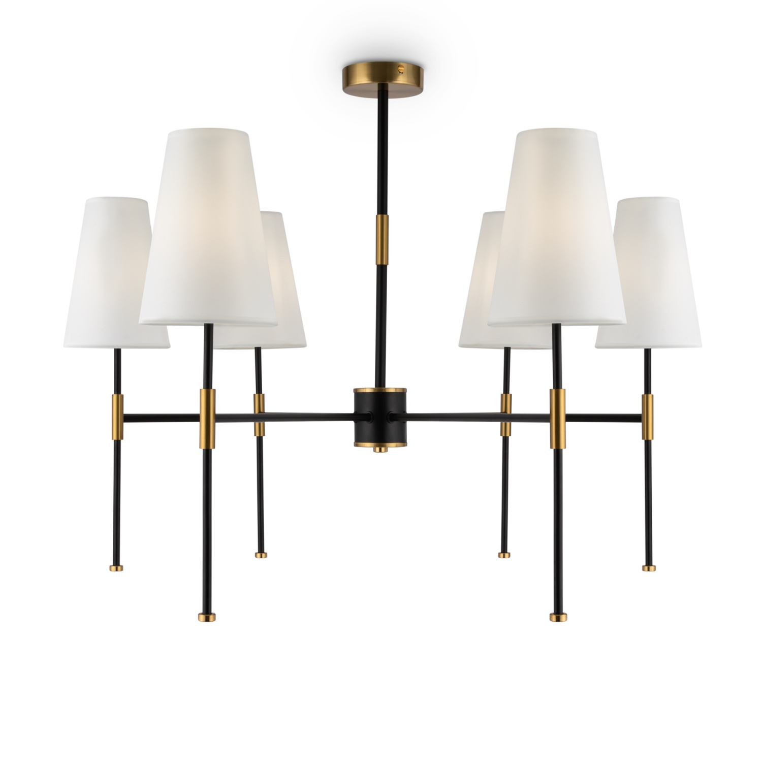 Freya Modern Tida Люстра цвет: черный и латунь FR5196PL-06BBS