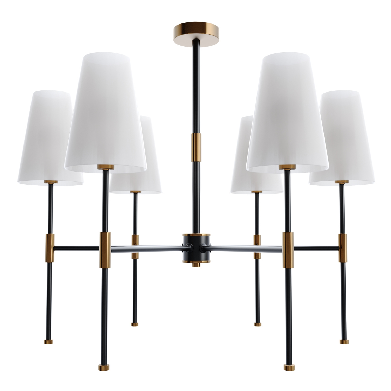 Freya Modern Tida Люстра цвет: черный и латунь FR5196PL-06BBS