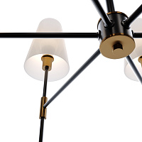 Freya Modern Tida Люстра цвет: черный и латунь FR5196PL-06BBS