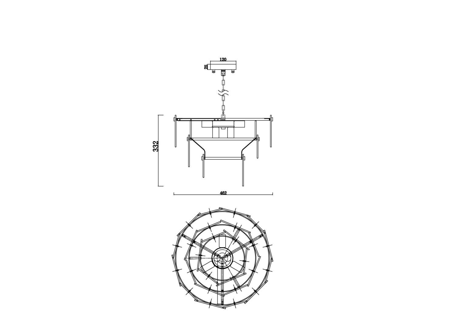 Freya Modern Sophia Подвесной светильник цвет: латунь FR5197PL-05BS