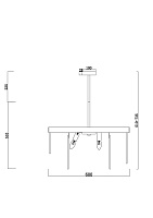 Freya Modern Porto Подвесной светильник цвет: латунь FR5104PL-08BS3