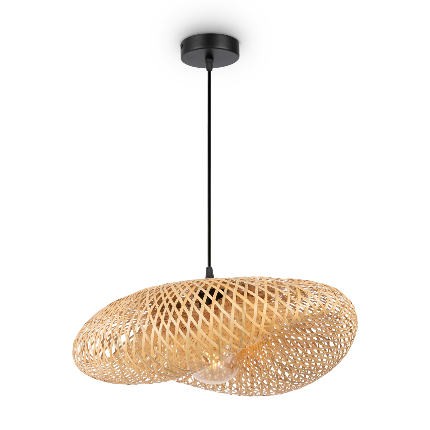 Freya Modern Wavy Подвесной светильник цвет: черный FR5243PL-01BR8