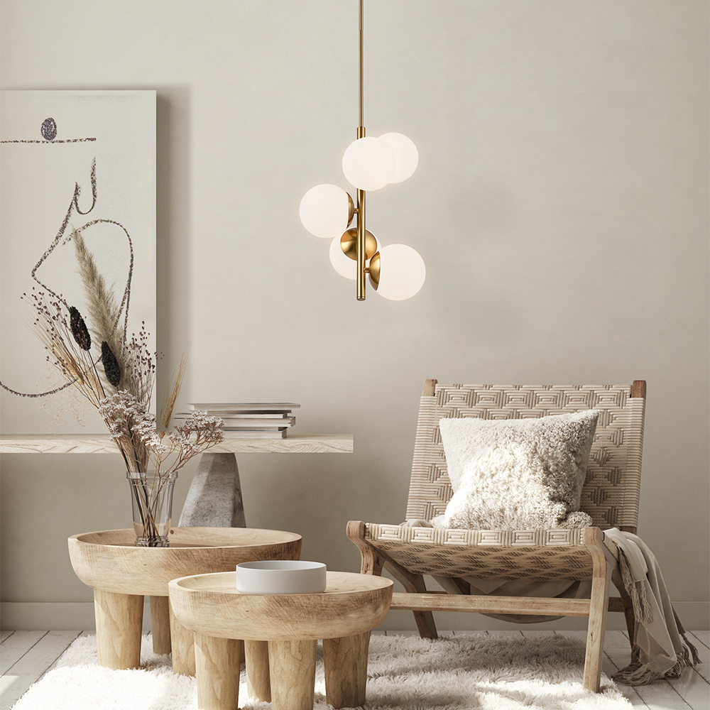 Freya Modern Zing Подвесной светильник цвет: латунь FR5199PL-05BS1