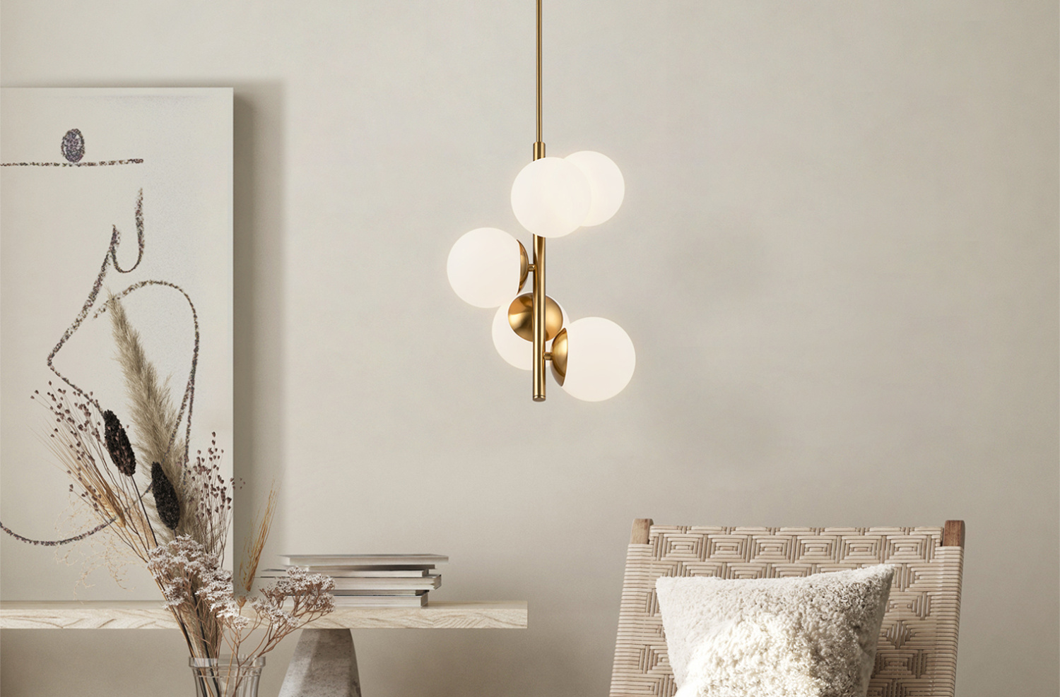 Freya Modern Zing Подвесной светильник цвет: латунь FR5199PL-05BS1