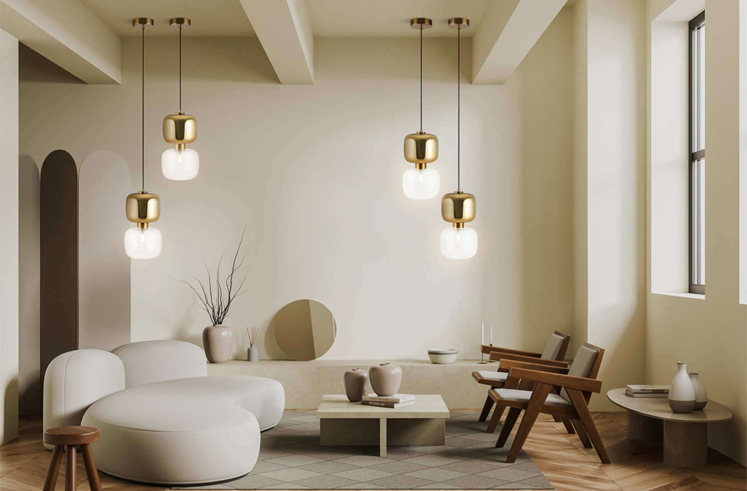 Freya Modern Lumen Подвесной светильник цвет: латунь FR5215PL-01BS