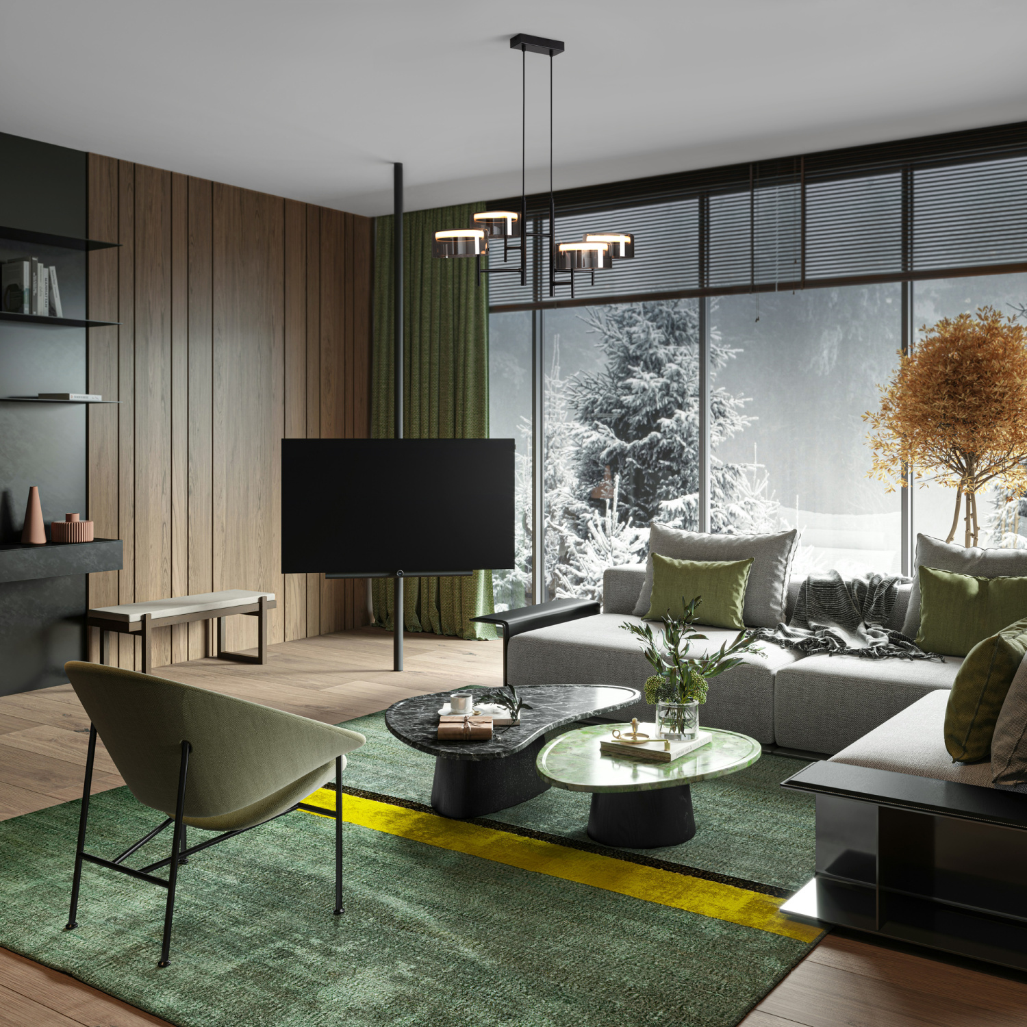 Freya Modern Tower Подвесной светильник цвет: черный FR5537PL-L6B1