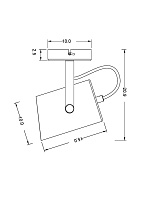 Freya Loft Elori Настенный светильник (бра) цвет: черный FR4004WL-01WB