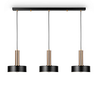 Freya Loft Izza Подвесной светильник цвет: черный и латунь FR4008PL-03BBS