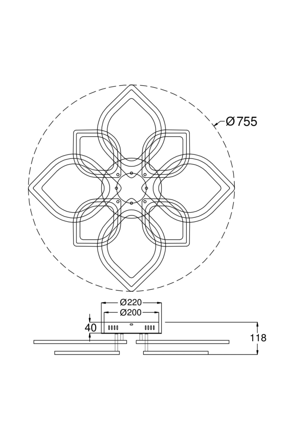 Freya LED Folio Потолочный светильник цвет: белый FR6015CL-L84W