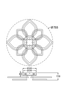 Freya LED Folio Потолочный светильник цвет: белый FR6015CL-L84W
